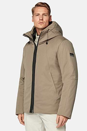 Block-Anorak Aus Technischem Wattiertem Gewebe, Taupe, hi-res