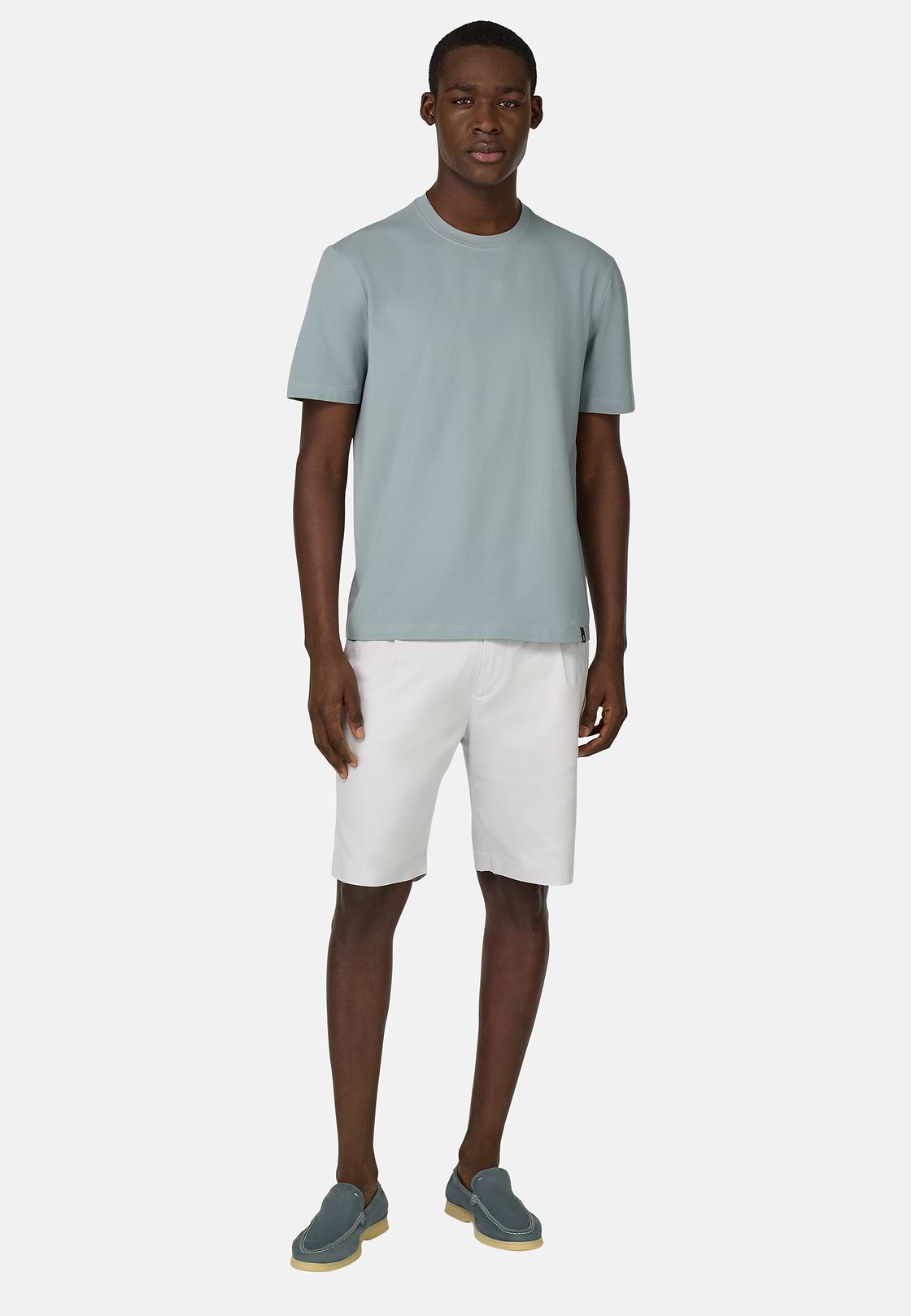 T-shirt En Coton Supima Extensible, Vert Clair, hi-res