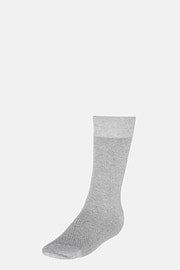 Oxford Cotton Socks In Organic Cotton, Grey, hi-res