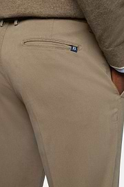 Stretch Cotton Trousers, Taupe, hi-res