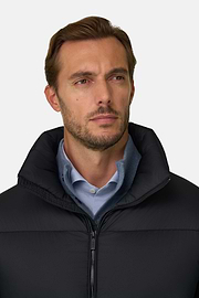 Bomber in Goose Down Technical Fabric, Black, thumb, 3