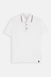 Polo aus Stretchgewebe Piqué Mischgewebe Cool Jade, Weiß, thumb, 5