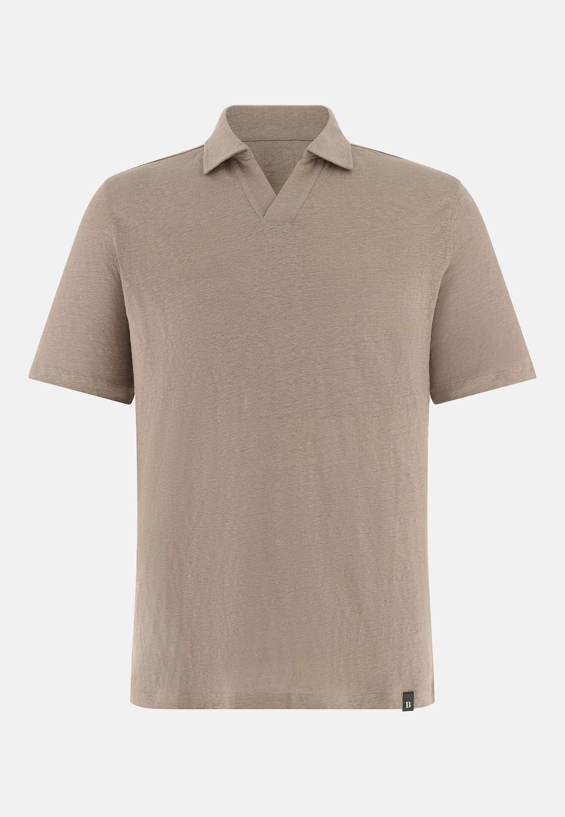 Polo En Jersey De Lin Extensible, Taupe, hi-res, 5