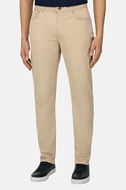 Jean En Coton Tencel, Beige, thumb, 1