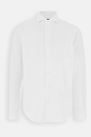 Regular Fit Pinpoint Cotton Shirt, White, thumb, 7