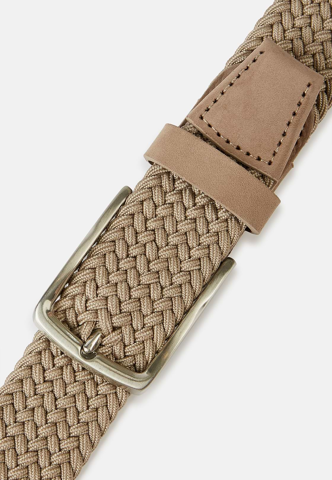 Ceinture tressée Extensible, Beige, hi-res