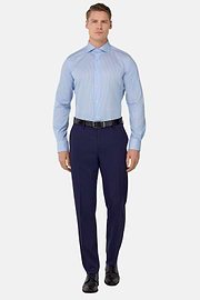 Chemise À Rayures En Coton Regular Fit, Bleu clair, hi-res