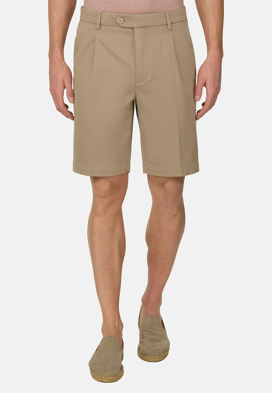 Bermudahose Aus Elastischem Tencel, Schlamm, hi-res