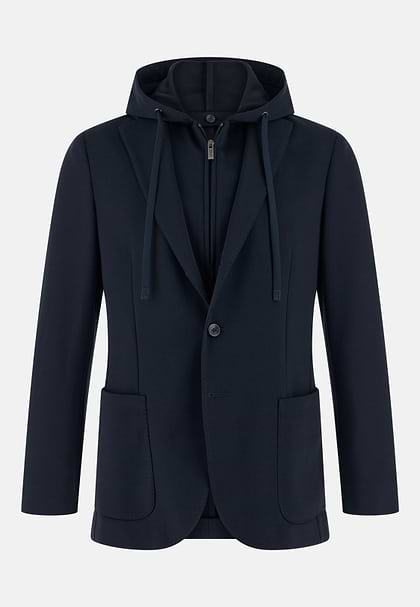 Bluza Madison z mieszanki elastycznej bawełny, Navy blue, hi-res