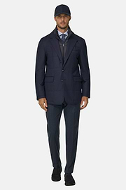 Jack Gemêleerd in Wol, Navy blue, thumb, 2