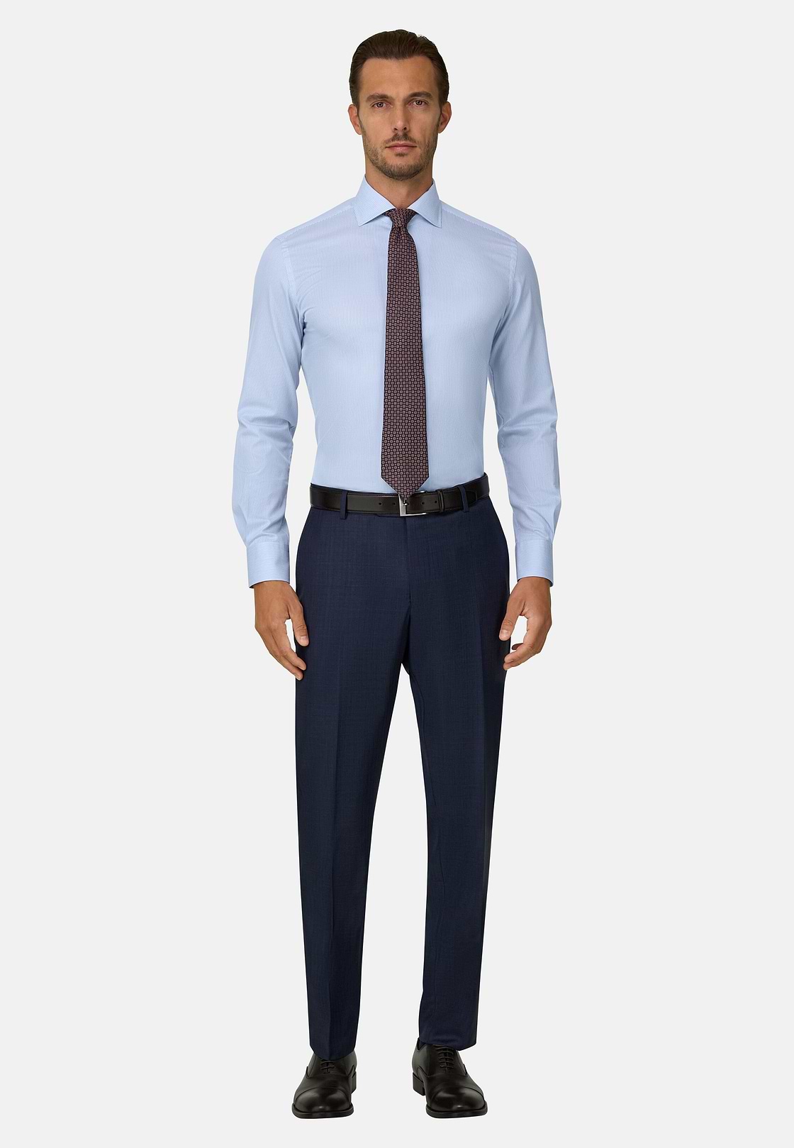 Overhemd Gestreept van Katoen Regular Fit, Light Blue, hi-res, 2