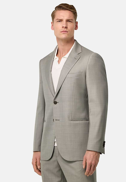 Grisaille Pure Wool Suit, Sand, hi-res