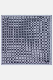 Geometric Silk Pocket Square, Light Blue, thumb, 2