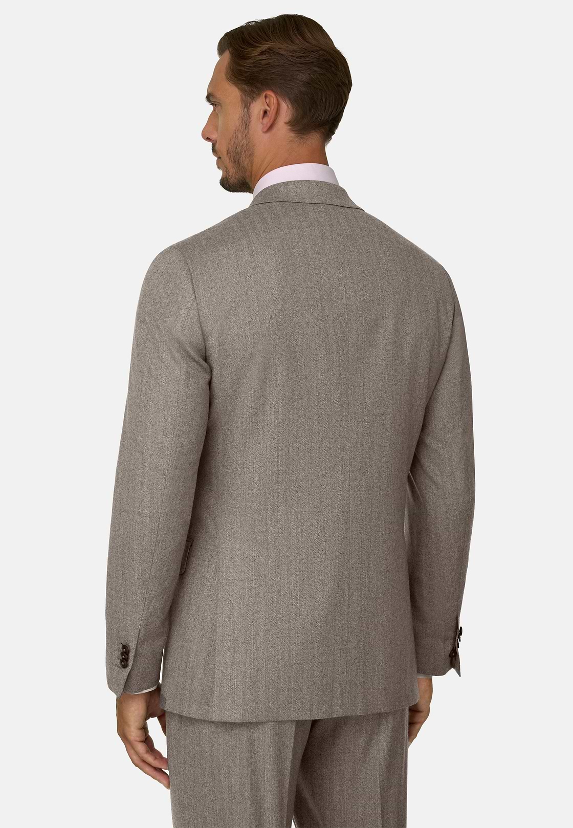 Pak Visgraat Pure Wol Flanel, Taupe, hi-res, 5