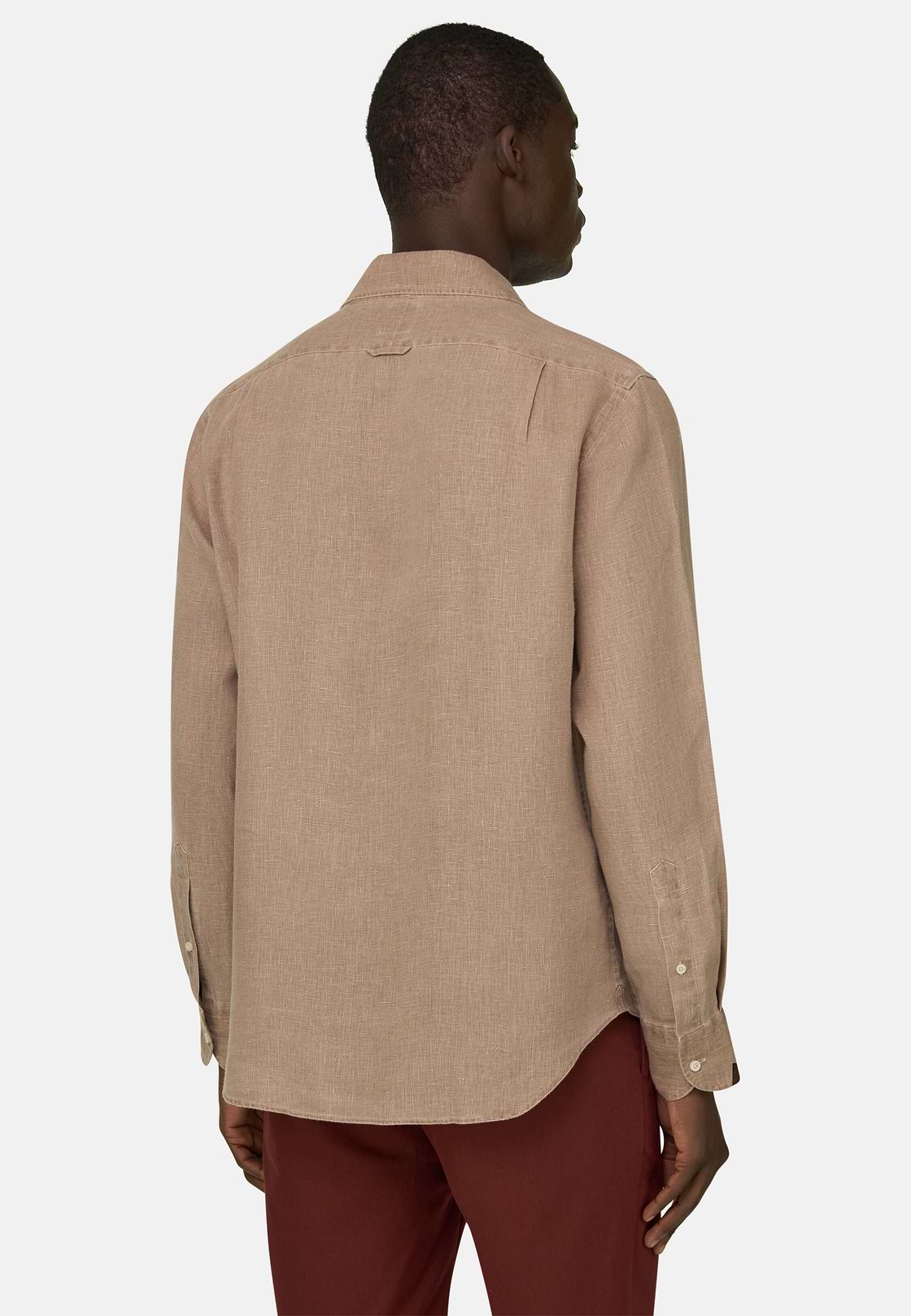 Hemd Aus Leinen Regular Fit, Taupe, hi-res, 3