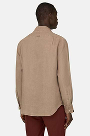 Hemd Aus Leinen Regular Fit, Taupe, thumb, 3
