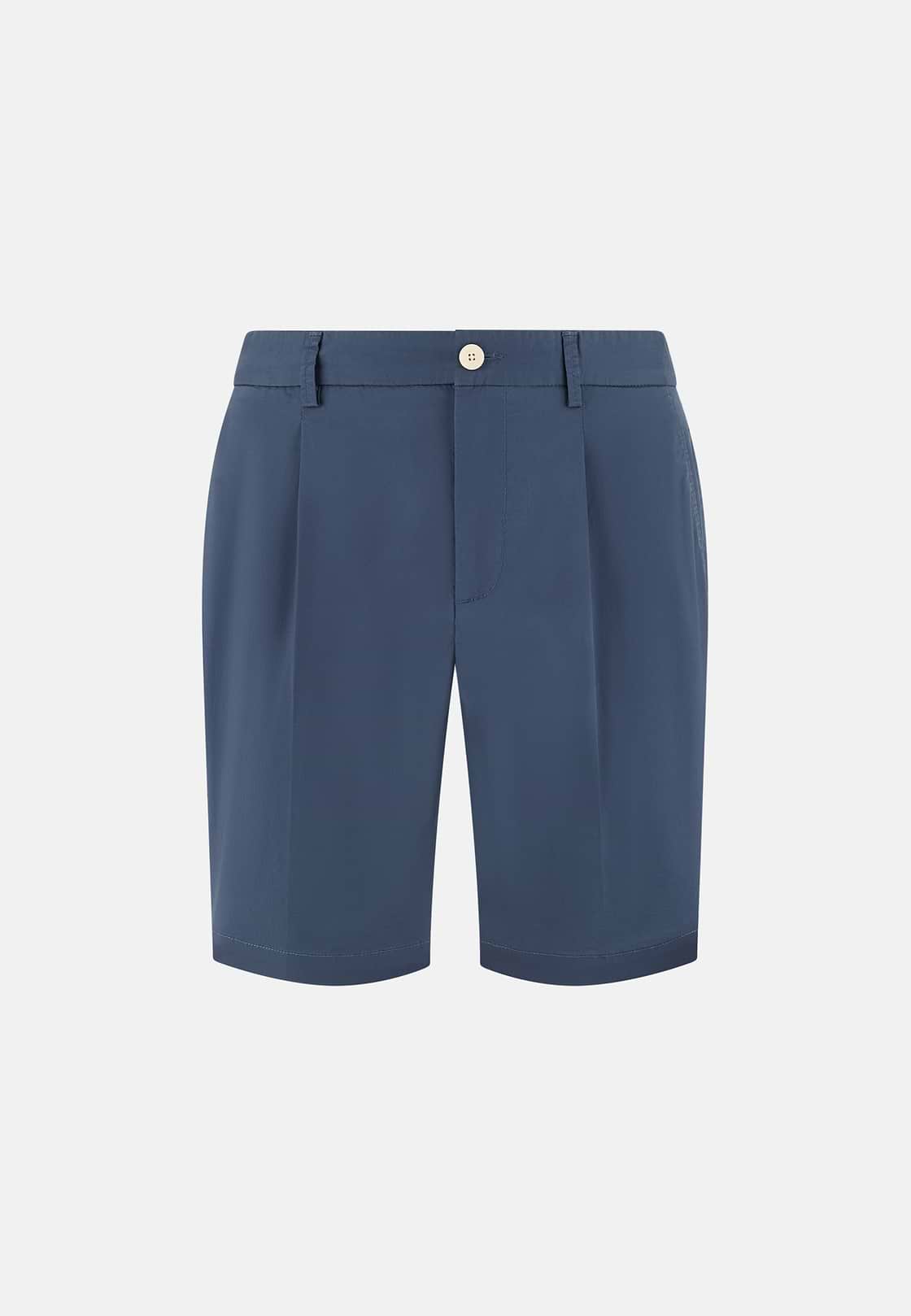 Bermuda In Cotone Con Coulisse, Air-blu, hi-res, 5