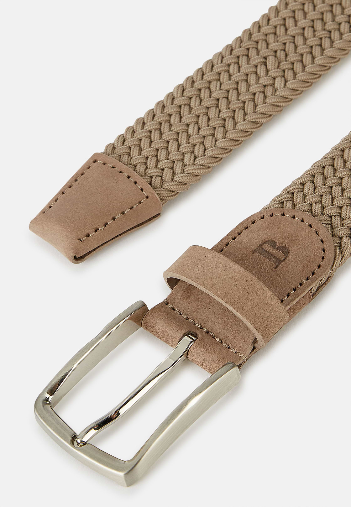 Geweven elastische riem, Beige, hi-res