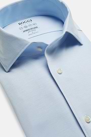 Polo En Jersey Japonais Regular Fit, Bleu clair, hi-res