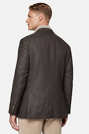 Brown Jacket In Pure Wool, Brown, hi-res