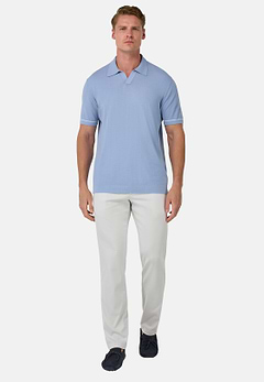 Cotton Crêpe Knit Polo Shirt