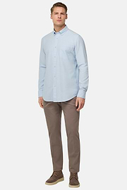 Regular Fit Oxford Cotton Shirt, Light Blue, hi-res