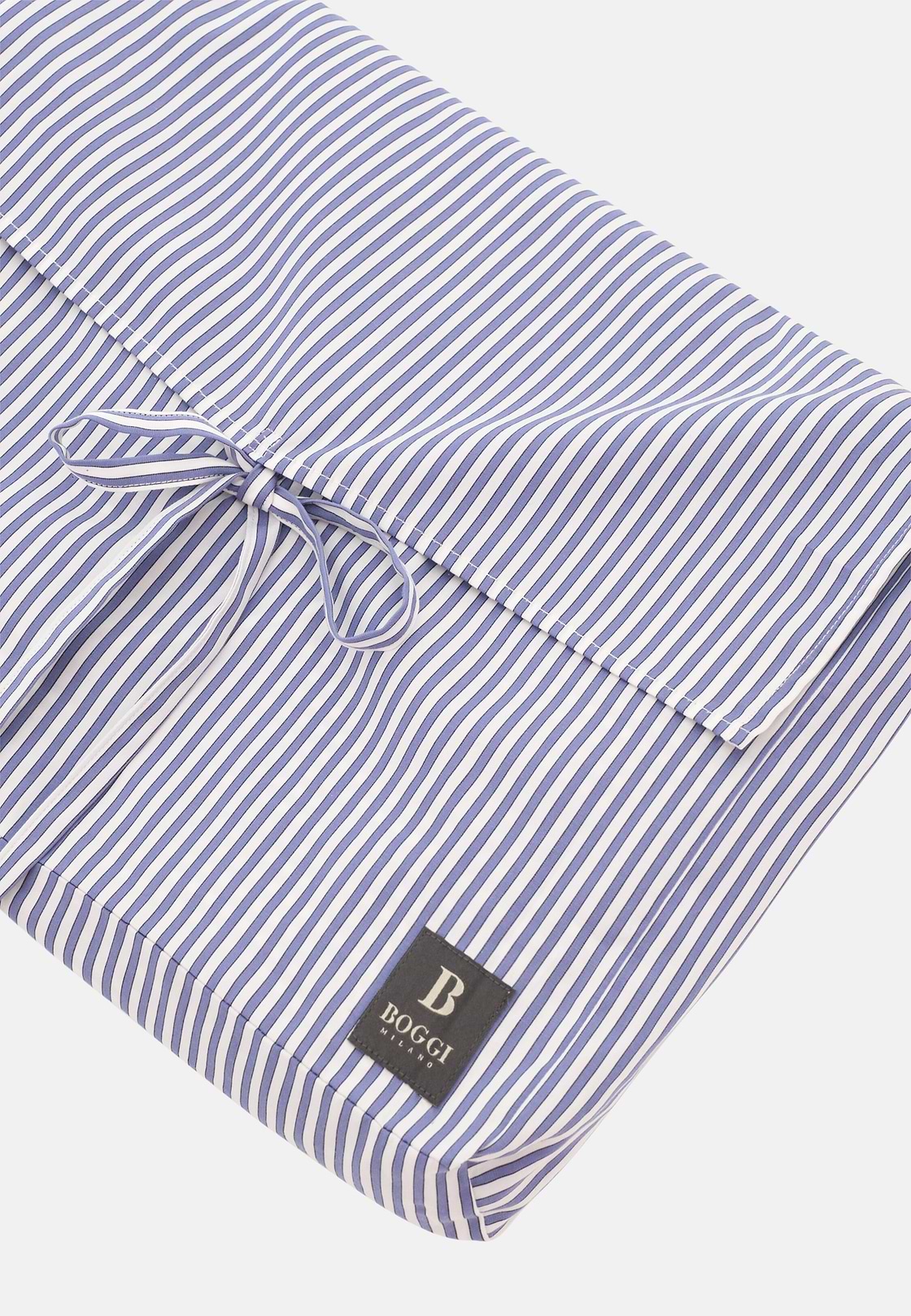 Pajama Pinstripe Cotton Poplin, Navy blue, hi-res, 4