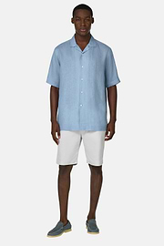 Regular Fit Linen Shirt, Light Blue, hi-res