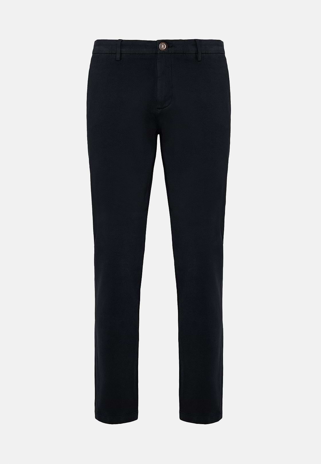 Stretchkatoenen broek, Navy blue, hi-res