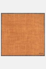 Colour Block Silk Pocket Square, Orange, thumb, 2