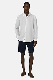 Camisa De Tencel Lino Regular Fit, Blanco, thumb, 1