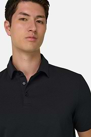 Polo Shirt In Stretch Supima Cotton, Black, thumb, 4