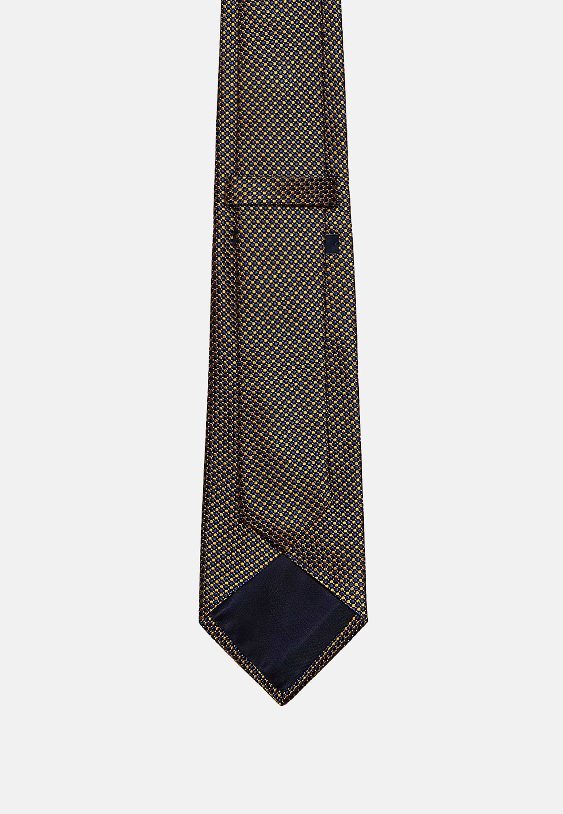 Polka Dot Silk Blend Tie, Orange, hi-res