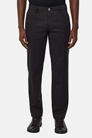 Stretch Cotton/Tencel Trousers, Black, hi-res