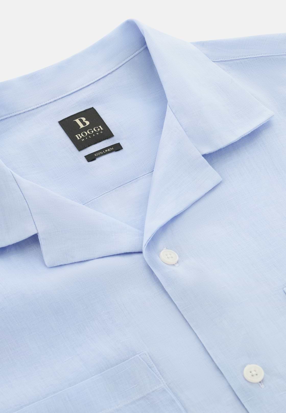 Hemd Aus Leinen Regular Fit, Hellblau, hi-res, 5