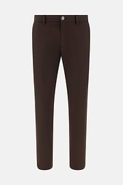 Pantalon En Coton Tencel Extensible, Marron, thumb, 5