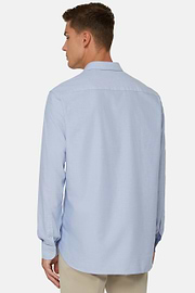 Chemise Bleu Clair En Coton Oxford Regular Fit, , hi-res