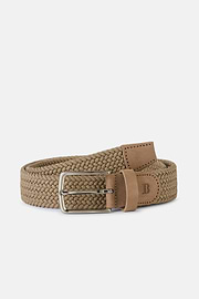 Woven Elasticated Belt, Beige, hi-res