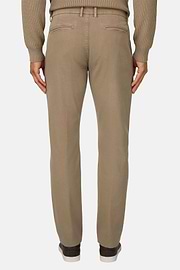Trousers in Stretch Cotton, Taupe, thumb, 5