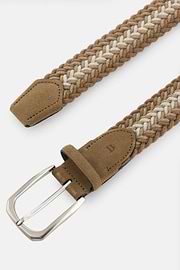 Woven Stretch Wool Blend Belt, CAML, thumb, 2