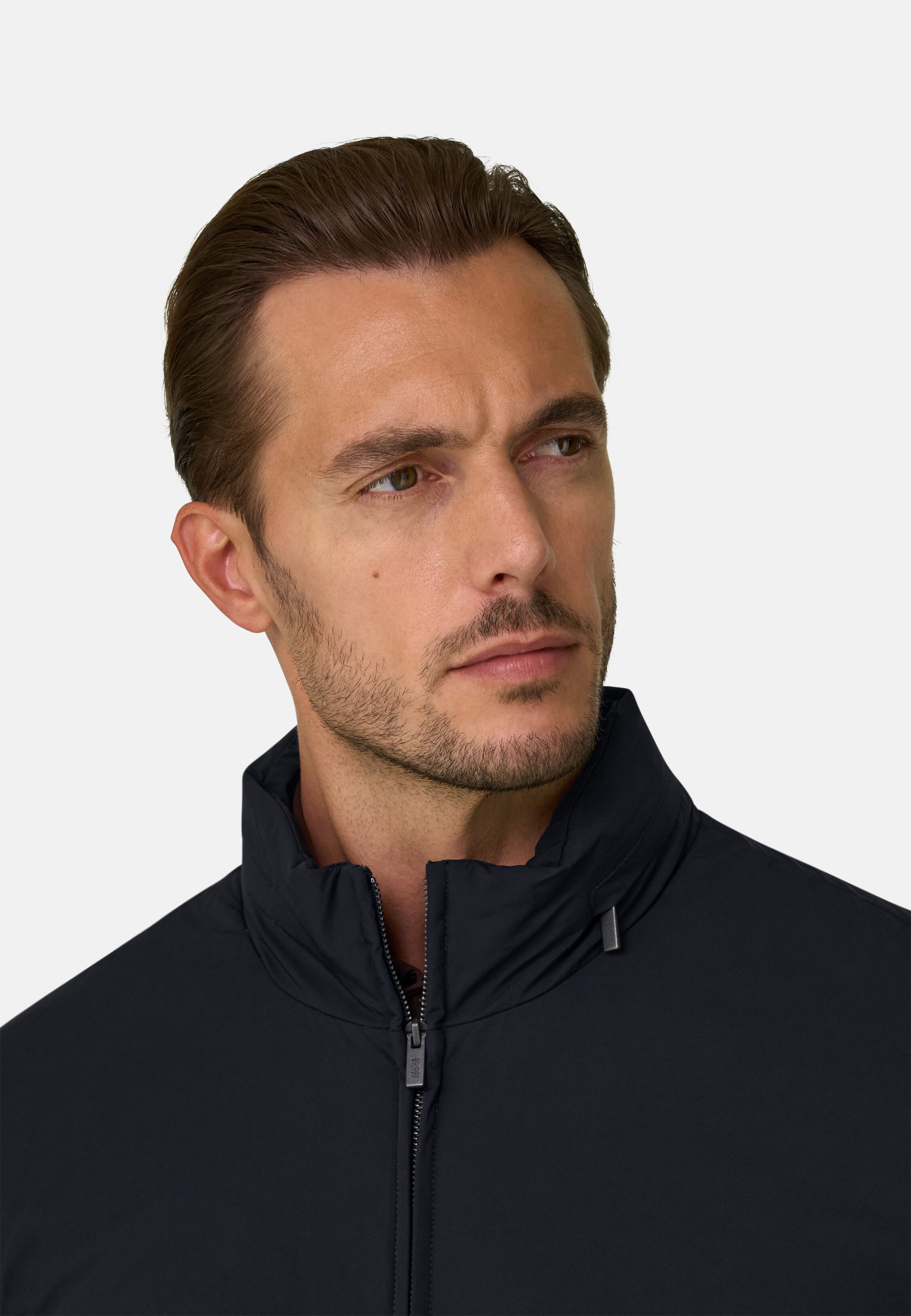 Bomber in Technical Fabric B Tech, Navy blue, hi-res, 5