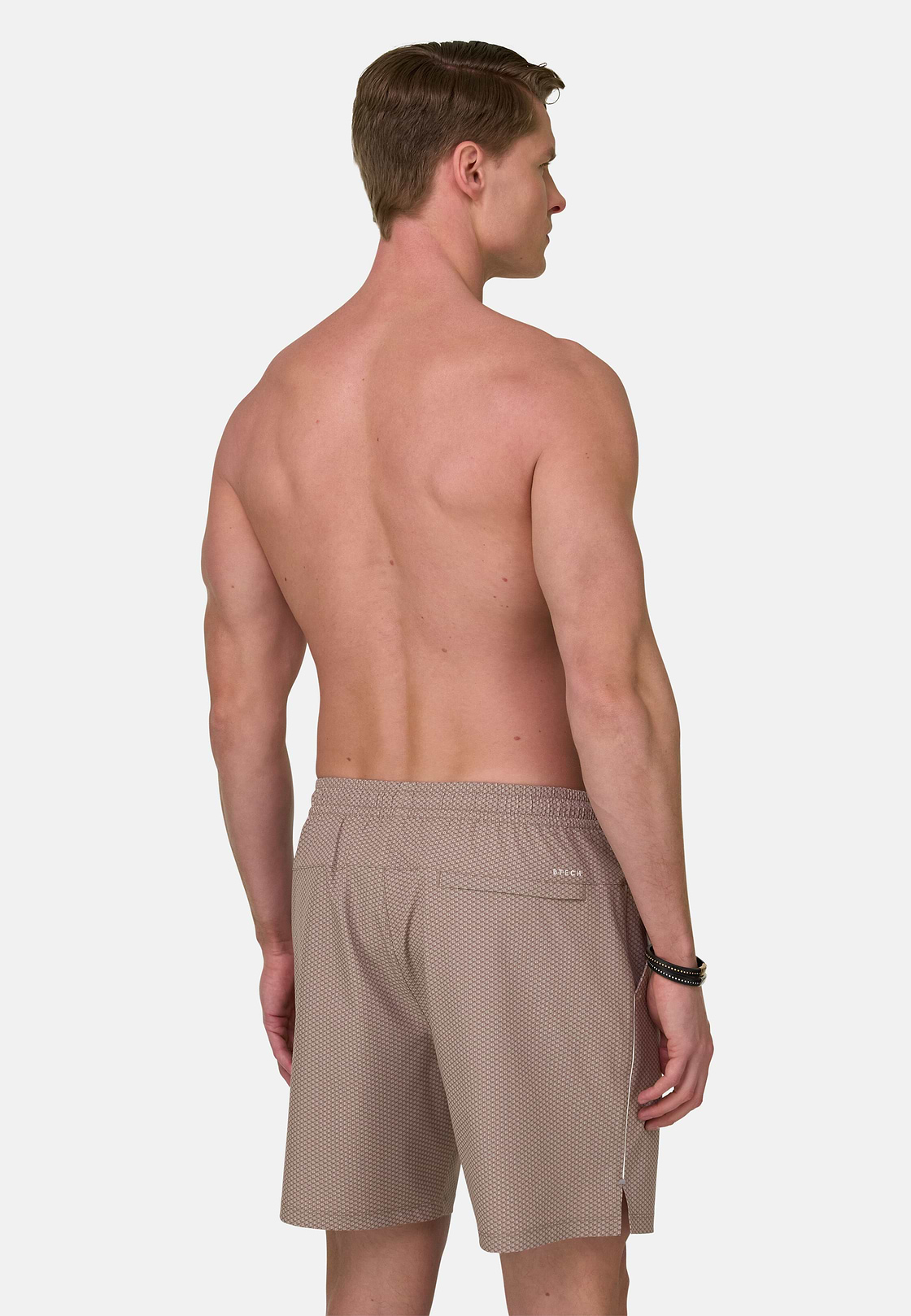 Bedruckte Badehose Aus Technischem Gewebe, Schlamm, hi-res, 3