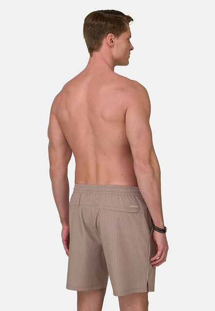Bedruckte Badehose Aus Technischem Gewebe, Schlamm, hi-res