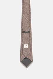 Corbata de Seda Efecto Jaspeado, Taupe, thumb, 3