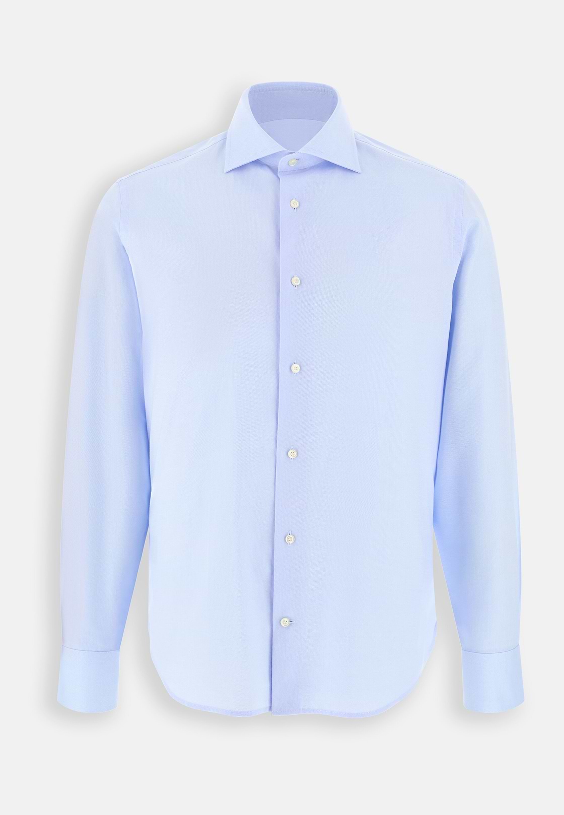 Overhemd in Katoen Dobby Slim Fit, Light Blue, hi-res, 7