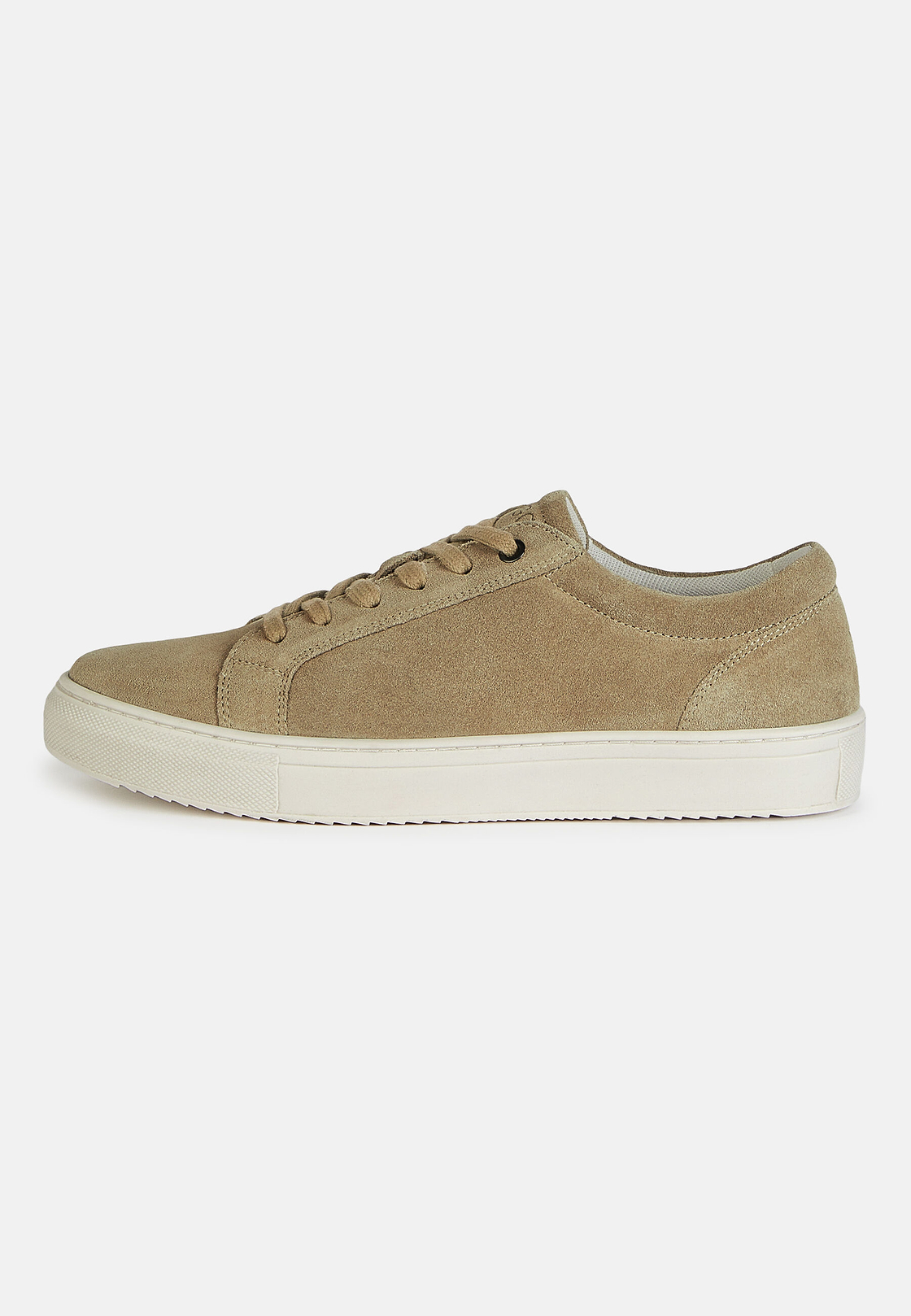 Suede Sneakers With Box Sole, Sand, hi-res