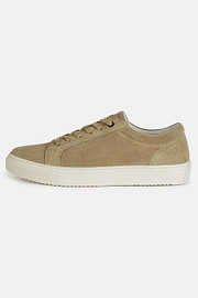 Suede Sneakers With Box Sole, Sand, hi-res