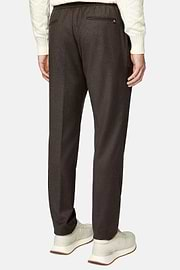 Pantalon De Ville En Flanelle, Marron, hi-res