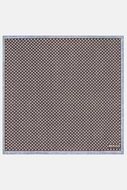 Micro Geometric Silk Pocket Square, Brown, thumb, 2