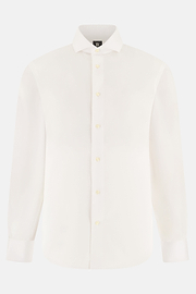 Camicia In Cotone Slim Fit, Bianco, thumb, 6